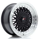 Jante JR Wheels JR9 16x7.5 ET25 4x100/108 Glossy Black w/Machined Lip