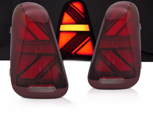 Paire de feux arriere Mini Cooper R50-R52-R53 de 2001 a 2006 Rouge - FULL Led