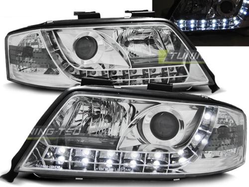 Paire de feux phares Audi A6 01-04 Daylight led chrome