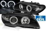 Paire de phares BMW serie 3 E46 Coupe 03-06 angel eyes CCFL noir