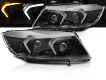 Paire Feux Phares BMW serie 3 E90/E91 de 2005 a 2008 Full LED Noir