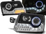 Paire de feux phares Fiat Panda 03- 08 Daylight led noir cligno led