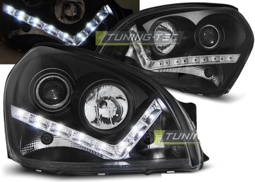 Paire de feux phares Hyundai Tucson 04-10 Daylight led noir