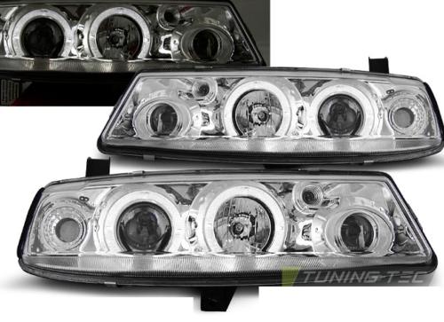 Paire de feux phares Opel Calibra 90-97 angel eyes chrome