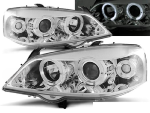 Paire de feux phares Opel Astra G 97-04 angel eyes chrome