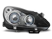 Paire de feux phares Opel Corsa D 06-11 angel eyes noir