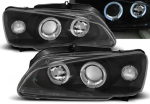 Paire de feux phares Peugeot 106 96-03 angel eyes noir