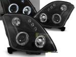 Paire de feux phares Suzuki Swift 05-10 angel eyes noir