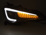 Paire de feux phares Toyota GT86 de 2012 a 2021 Daylight LED DRL DYN noir