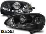 Paire de feux phares VW Golf 5 03-08 xenon Daylight led noir