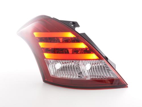 Paire feux arrière Suzuki Swift Sport 2011 a 2013 Rouge Chrome Led