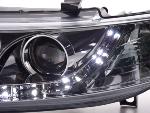 Paire de feux phares Daylight Led Seat Leon 1M 99-05 chrome