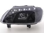 Paire de feux phares Daylight Led VW Caddy de 03-10 Noir