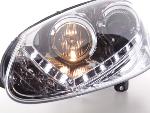 Paire de feux phares Daylight Led VW Golf 5 de 03-08 chrome