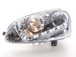 Paire de feux phares Daylight DRL Led VW Golf 5 de 03-08 chrome