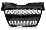 Grille de calandre pour Audi TT 8J 2006 a 2014 Look Sport Noir Glossy