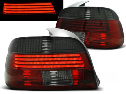 Paire de feux arriere BMW serie 5 E39 berline de 09/2000 a 06/2003 LED rouge fume