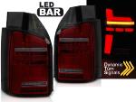 Paire de feux VW T5 03-09 FULL LED BAR DYN Rouge Fume