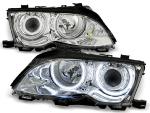 Paire de phares BMW serie 3 E46 Berline 01-05 angel eyes CCFL chrome