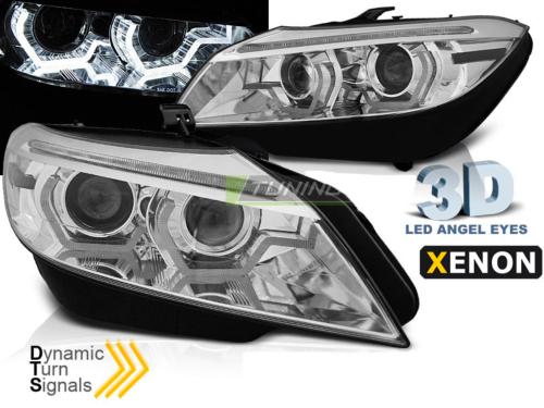 Paire feux phares BMW Z4 E89 09-13 DRL LED Seq Xenon Chrome