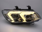 Paire de feux phares BMW serie 3 E92 / E93 de 2010 a 2013 LED DRL Yellow chrome