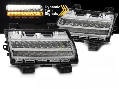 Paire Clignotant Jeep Wrangler JL 2018 a 2023 FULL LED DRL DYN Chrome