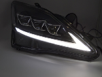 Paire de feux phares Lexus IS de 2006 a 2013 FULL LED DRL DYN Noir