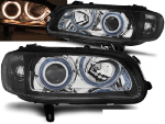 Paire de feux phares Opel Omega B 94-99 angel eyes noir