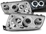 Paire de feux phares Skoda Fabia 99-08 angel eyes CCFL chrome