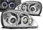 Paire de feux phares Toyota Yaris 99-03 angel eyes chrome