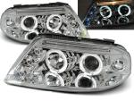 Paire de feux phares VW Passat 3BG 00-05 angel eyes chrome