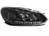 Paire de feux phares avant Golf 6 08-12 Daylight DRL noir