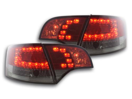 Paire de feux arrière Audi A4 8E Break 2004 a 2008 Rouge Fume Led