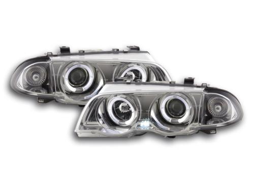 Paire de feux phares Angel Eyes BMW serie 3 Berline E46 1998-2001 Chrome