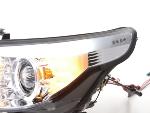 Paire de feux phares Angel Eyes BMW Serie 5 E60/E61 de 03 a 07 chrome