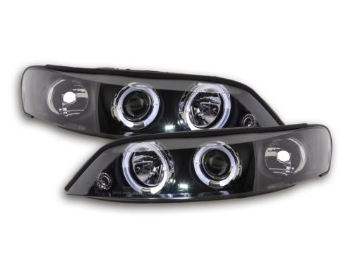 Paire de feux phares Angel Eyes Opel Vectra B de 96-99 Noir