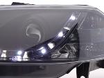 Paire de feux phares Daylight Led Renault Megane 03-06 Noir