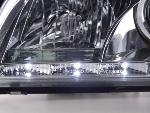 Paire de feux phares Daylight Led Volvo S40/V40 de 96-04 Chrome