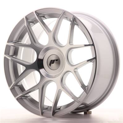 Jante JAPAN RACING JR18 17" x 8" Multi Perçage ET 25-35 Machined Face Silver