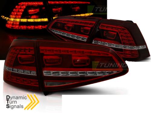 Paire de feux arriere led VW Golf 7 13-17 LED Look GTI Rouge Fume