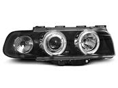 Paire de feux phares BMW serie 7 E38 de 1994 a 1998 angel eyes noir