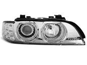 Paire de feux phares BMW serie 5 E39 95-03 angel eyes chrome