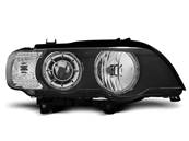 Paire de feux phares BMW X5 99-03 angel eyes led noir