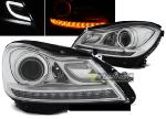 Paire de feux phares Mercedes classe C W204 11-14 Daylight led chrome