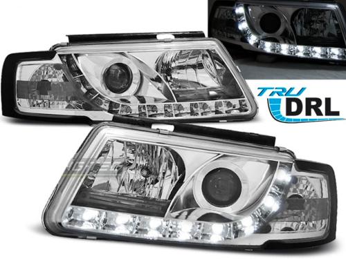 Paire de feux phares VW Passat 3B 96-00 Daylight DRL led chrome