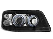 Paire de feux phares VW T5 03-09 angel eyes noir