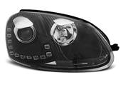 Paire de feux phares VW Golf 5 de 2003 a 2009 Daylight led DRL noir