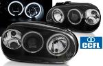 Paire de feux phares VW Golf 4 97-03 angel eyes CCFL noir