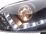 Paire de feux phares Daylight DRL Led VW Golf 5 de 03-08 Noir