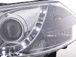 Paire de feux phares Daylight Led Renault Megane 03-06 Chrome